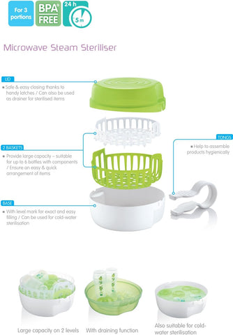 MAM Microwave Baby Bottles Steam Steriliser