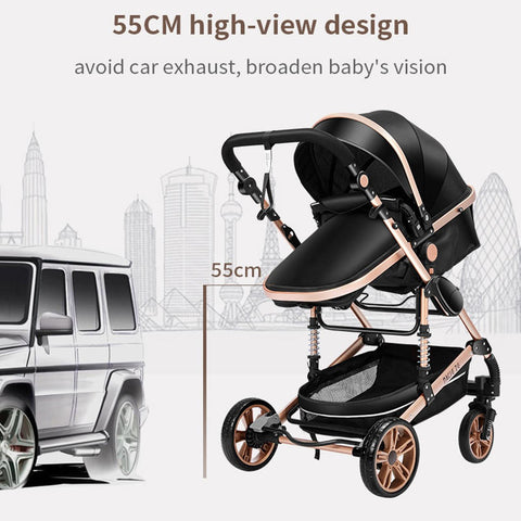 Magic ZC Premium Baby Stroller 3 In 1 Travel System Beige - Sleek Choice