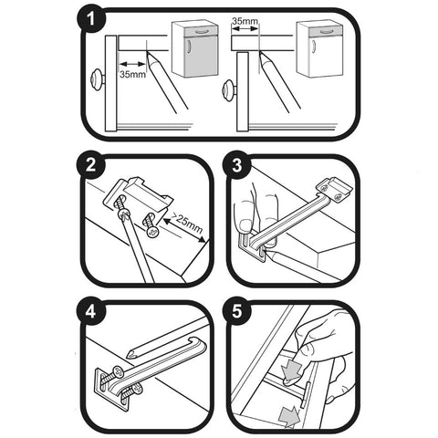 Home Safety Cupboard Locks - Sleek Choice