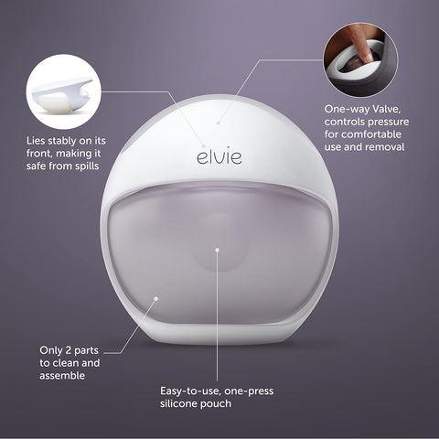 Elvie Manual Wearable Breast Pump - Elvie Curve - Sleek Choice