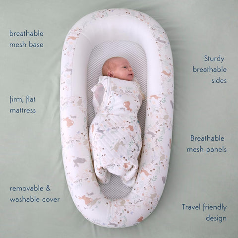 Purflo Sleeptight Baby Bed - Storybook Nutmeg - Sleek Choice