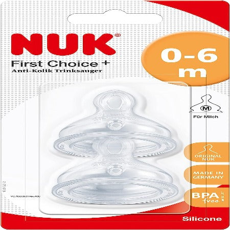 Nuk Teat Silicone Size 1 Small/Medium 2 Pack - Sleek Choice