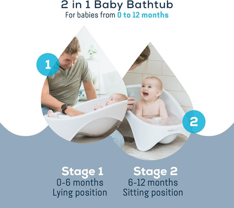 Angelcare 2 in 1 Baby Bath Tub 0-12 Months - Sleek Choice