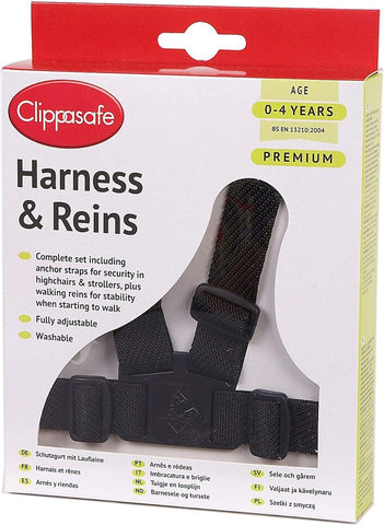 Clippasafe Harness & Reins Easy Wash Black