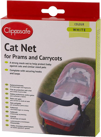 Clippasafe Pram & Carrycot Cat Net White