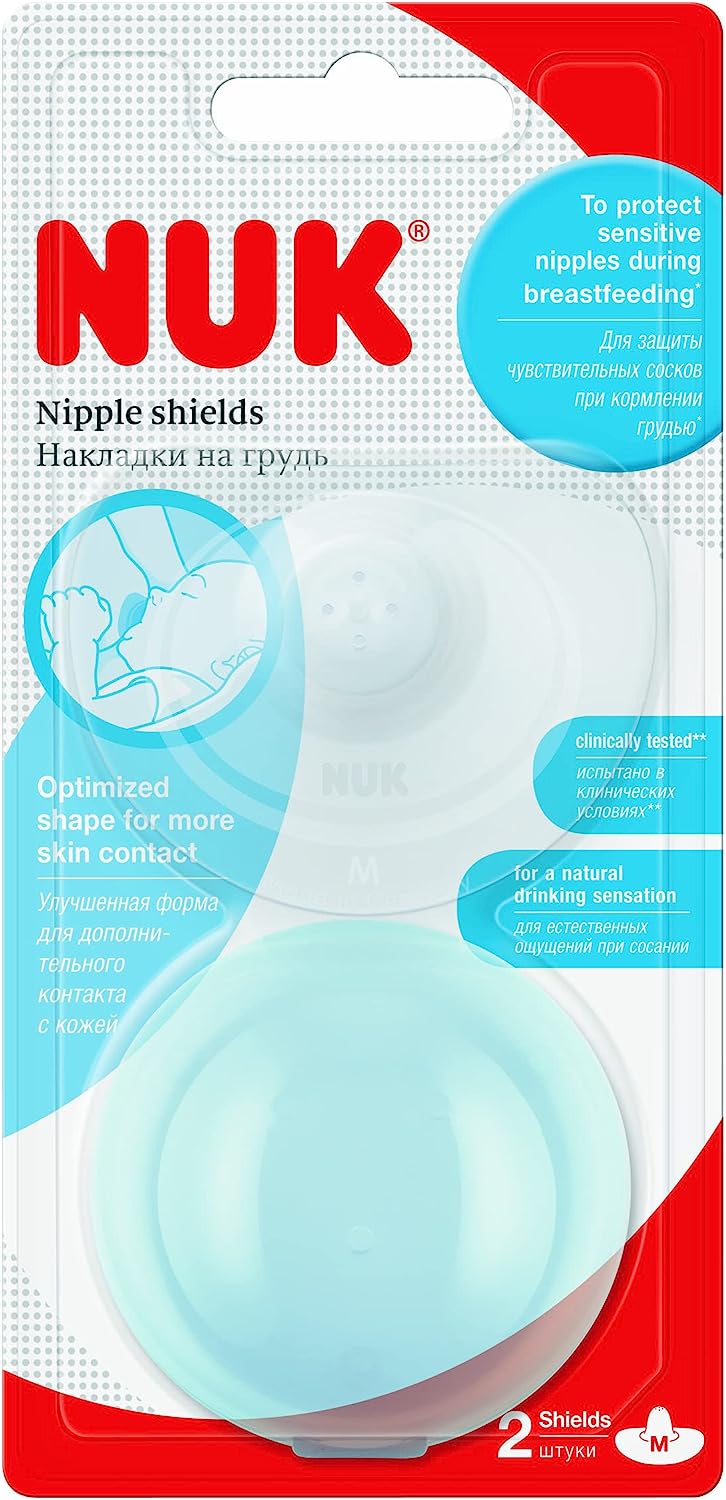 Nuk Breast Feeding Nipple Shields Medium 2 Pack - Sleek Choice