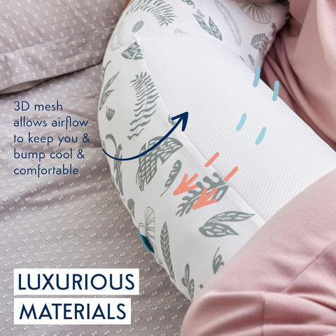 Purflo Breathe Pregnancy Pillow - Jardin - Sleek Choice Nursing pillow