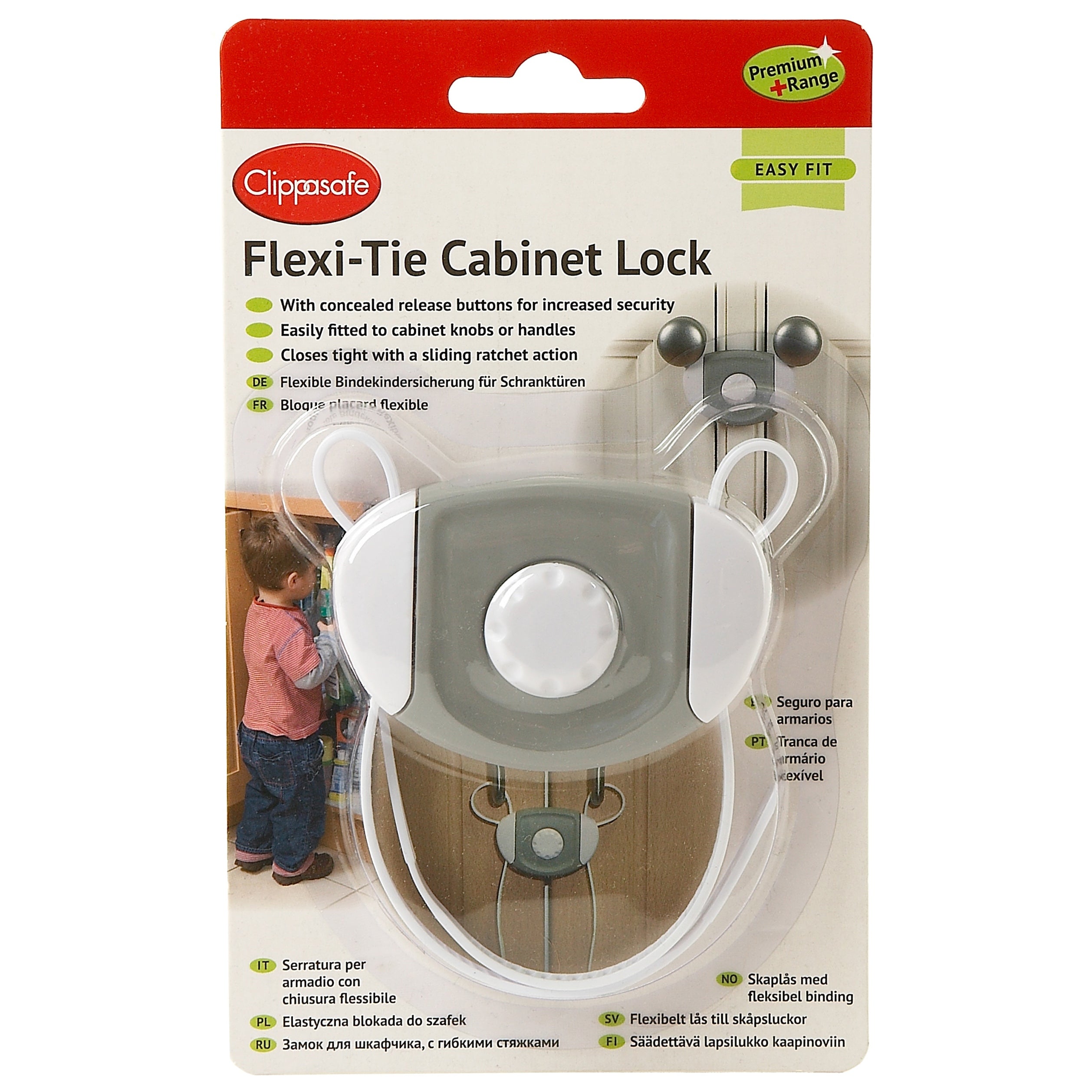 Home Safety Flexi-Tie Cabinet Lock - Sleek Choice