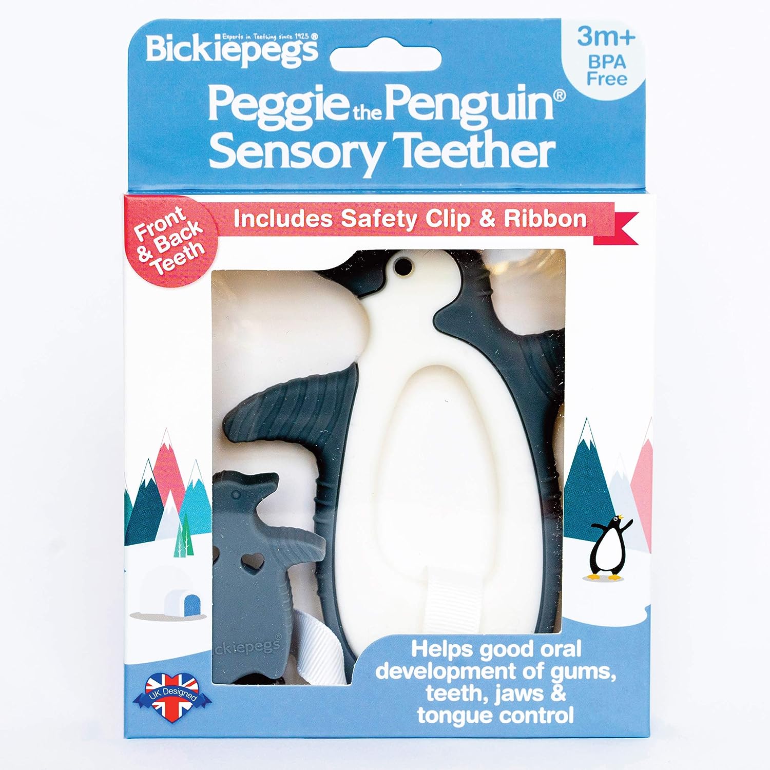 Peggie The Penguin Sensory Teether - Sleek Choice