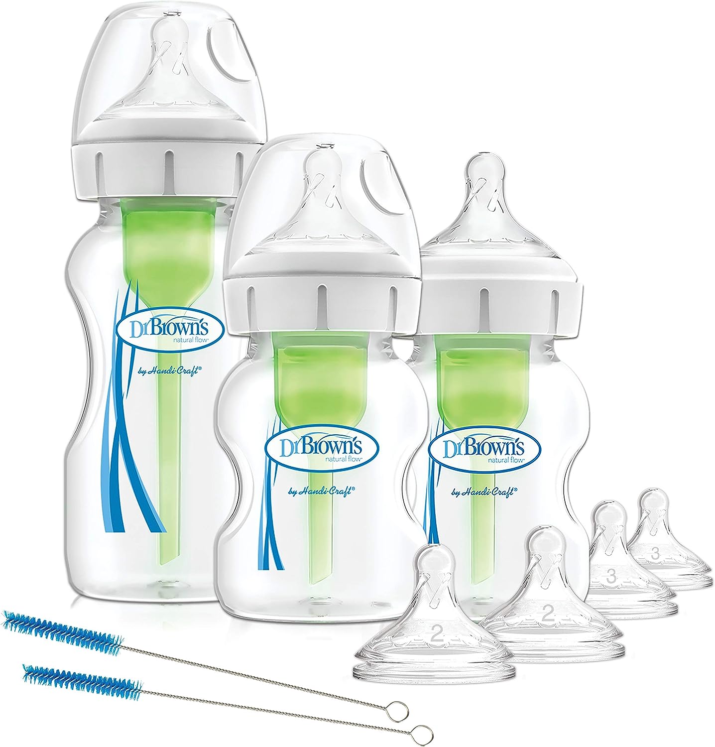 Dr. Brown's Options+ Anti Colic Baby Bottle Starter Kit - Sleek Choice