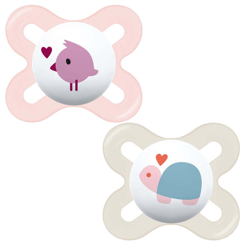 Mam Soother Start 0-2 Months Newborn Girl X2 - Sleek Choice