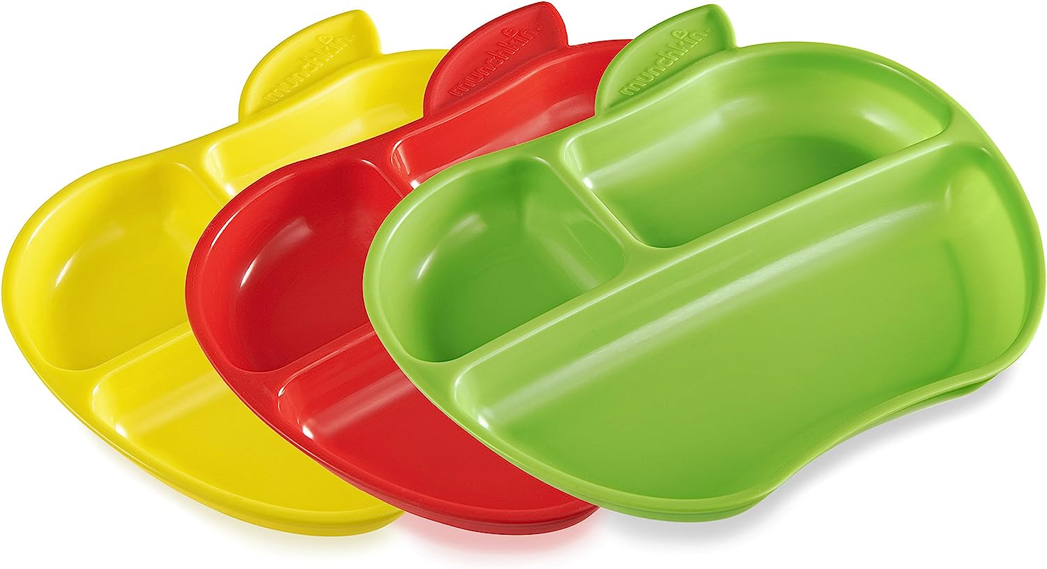 Munchkin Feeding  Lil Apple Plate 3Pk - Sleek Choice