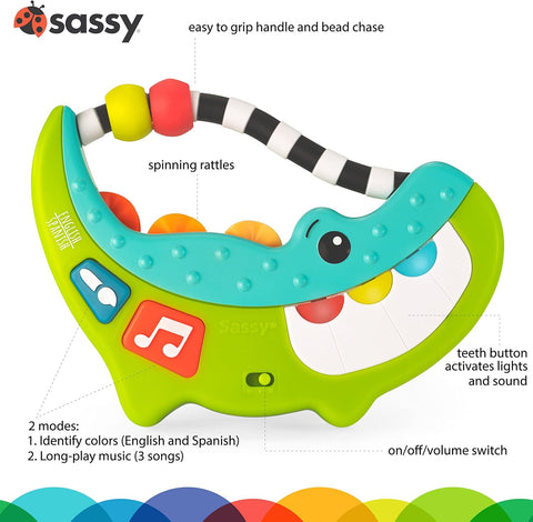 Sassy Rock-A-Dile Musical Toy - 6m+ - Sleek Choice