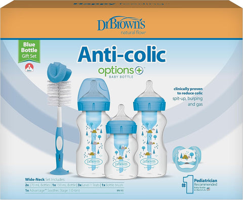 Dr Brown's Options+ Anti-Colic Bottle Gift Set - Blue