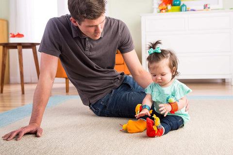 LAMAZE Gardenbug Wrist Baby Rattle Toy Baby Gift Set - Sleek Choice