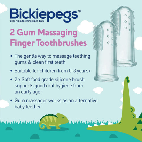 Bickiepegs 2 Gum Massaging Finger Toothbrushes - Sleek Choice UK