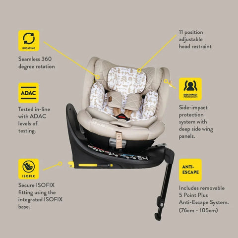 Cosatto All in All Extra i-Size 360 Car Seat - Silhouette