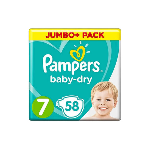 Pampers Baby Dry Size 7 Jumbo Pack - 58 nappies