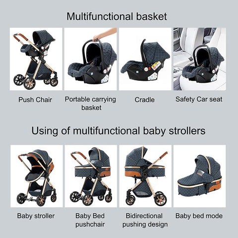 Magic ZC Baby Travel System Stroller with Car Seat Combo Grey - Sleek Choice