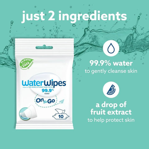 WaterWipes On the Go Wipes 10 pcs
