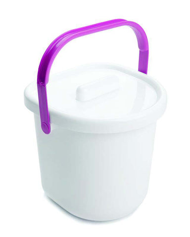 The Neat Nursery Co. Nappy Pail And Lid White / Pink - Sleek Choice