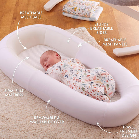 Purflo Sleeptight Baby Bed Soft - White