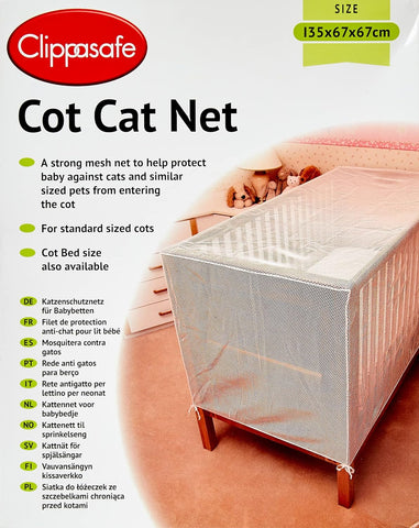 Clippasafe Home Cot Size Cat Net White - Sleek Choice