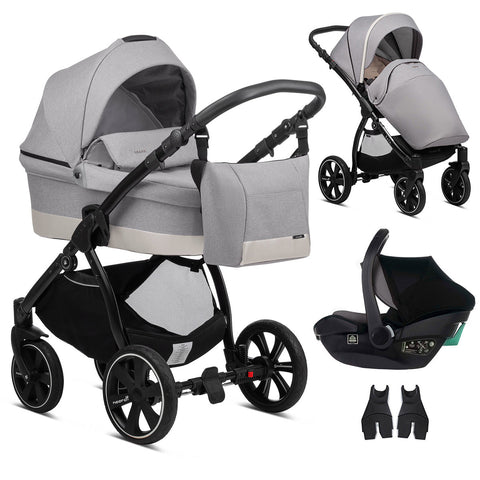 Noordi Sole Go 3in1 + Travel Carrier Car Seat, Warm Grey