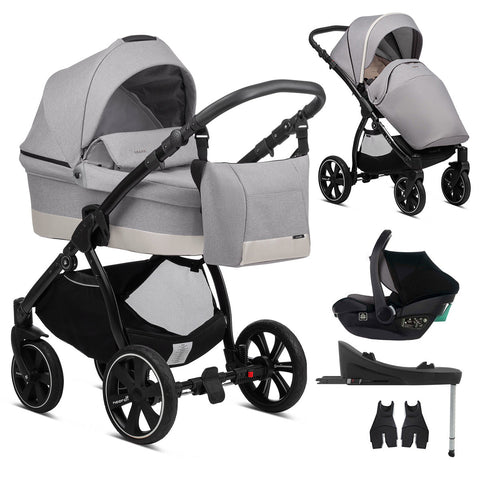 Noordi Sole Go 3in1 + Travel Carrier Car Seat, Warm Grey