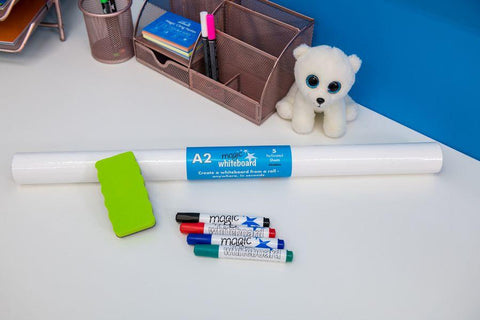 Magic Whiteboard Sheets Stick on Wall - A2 Roll Of 5 Sheets