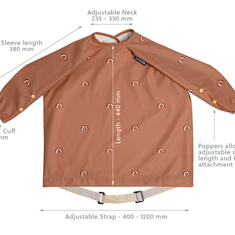 Bibado Coverall Weaning Bib Chasing Rainbows