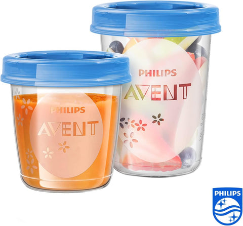 Avent Toddler Food Storage Cups Set - Sleek Choice UK