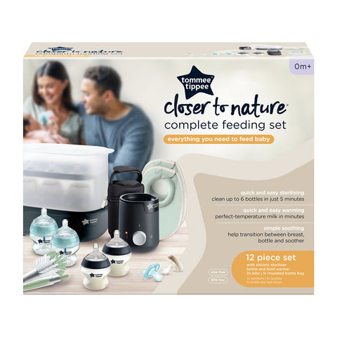 Tommee Tippee Feeding Set with Steam Steriliser, Bottles & Warmers - Sleek Choice UK