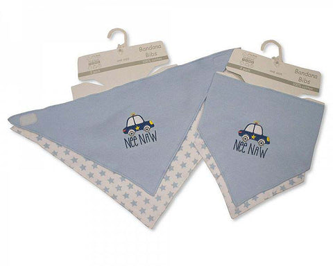 Bandana Cotton Bibs 2 Pack Boy - Sleek Choice UK