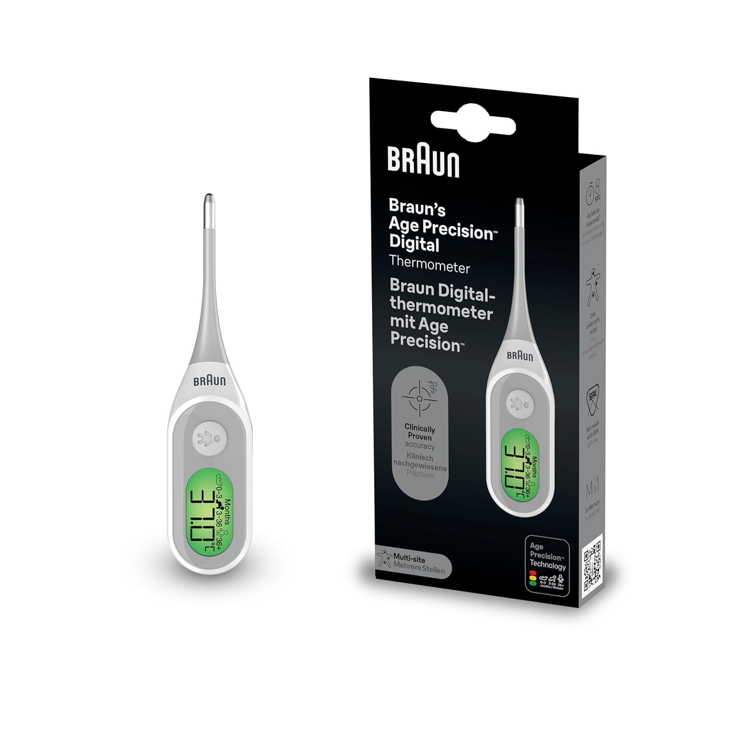 Braun Age Precision Digital Stick Thermometer - Sleek Choice UK