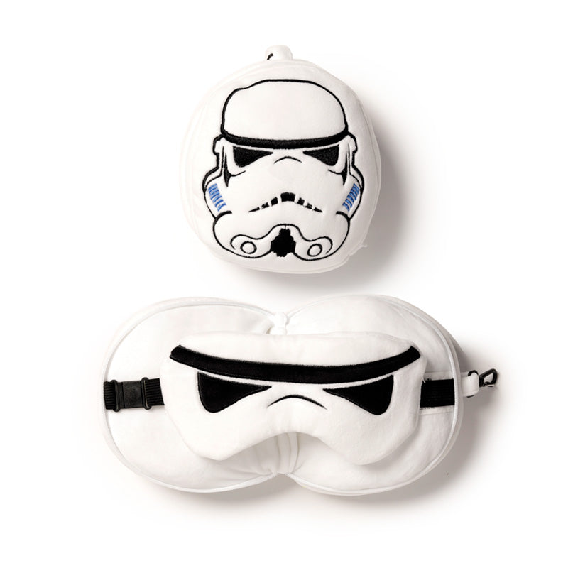 Stormtrooper Plush Round Travel Pillow & Eye Mask Set - Sleek Choice UK