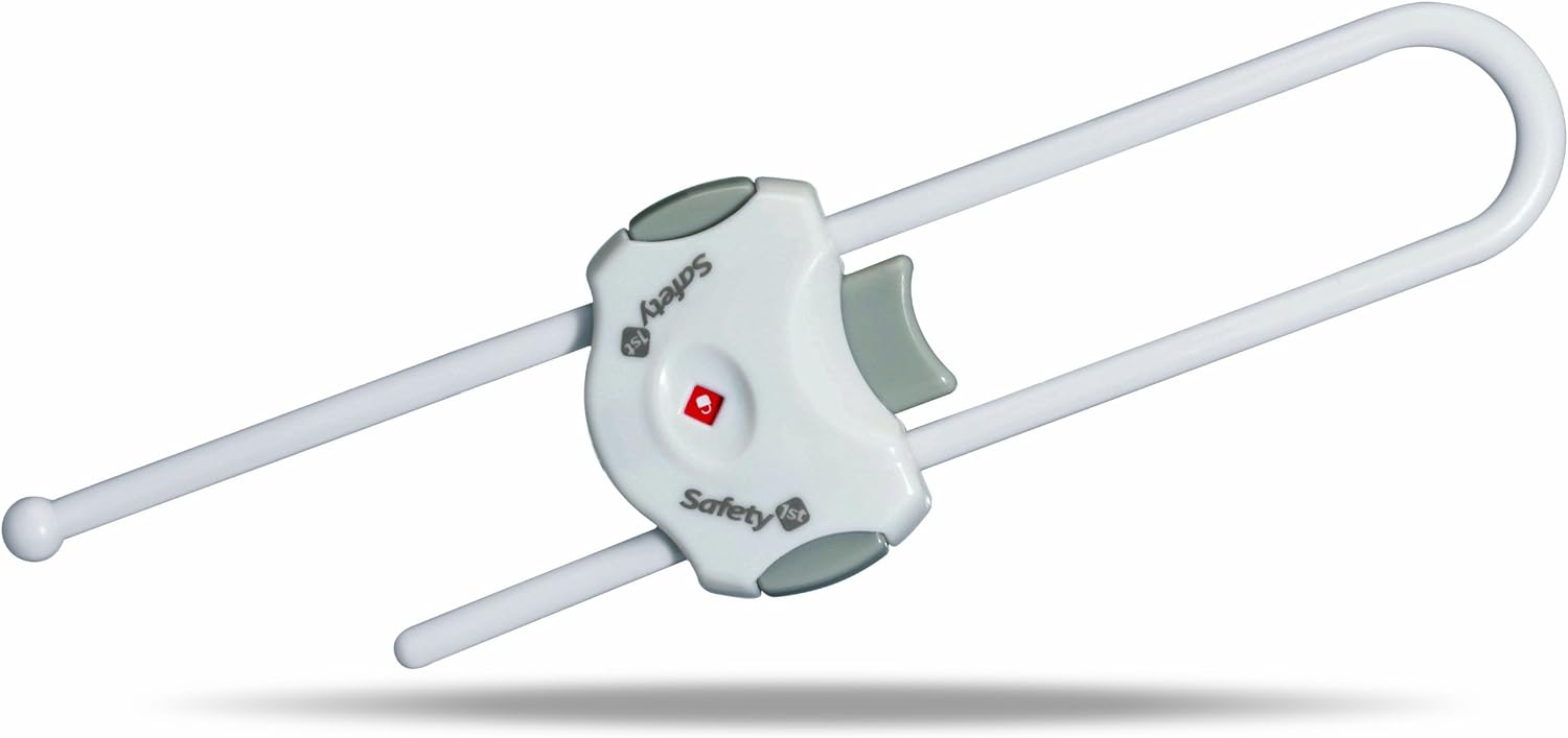Safety 1St Cabinet Slide Lock White - Sleek Choice UK