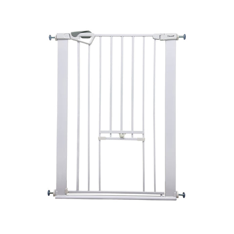 Callowesse Akita Extra Tall Baby & Pet Pressure Fit Door & Stair Safety Gate with Pet Opening | 75-82cm x H99cm - White