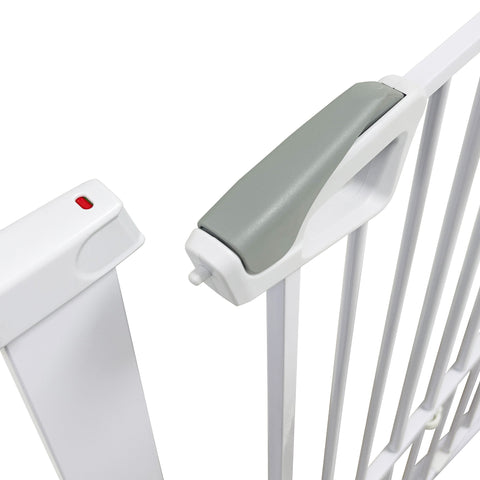 Callowesse Akita Extra Tall Baby & Pet Pressure Fit Door & Stair Safety Gate with Pet Opening | 75-82cm x H99cm - White
