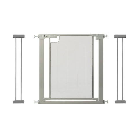 Callowesse Metal Mesh Baby Stair Gate - Ash Grey