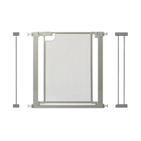 Callowesse Metal Mesh Baby Stair Gate - Ash Grey