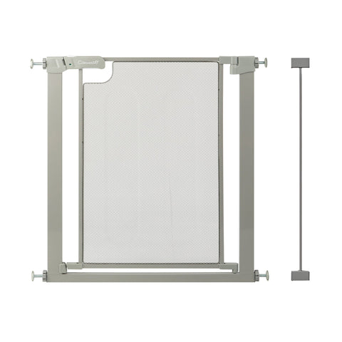 Callowesse Metal Mesh Baby Stair Gate - Ash Grey