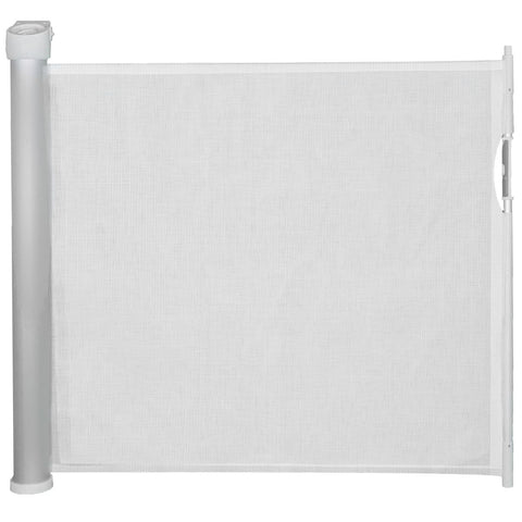 Callowesse Omni-Directional Retractable Stair Safety Gate 0-130cm – White & Silver
