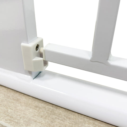 Callowesse Kishu Baby & Toddler Pressure Fit Door & Stair Safety Gate | 75-82cm x H77cm - White
