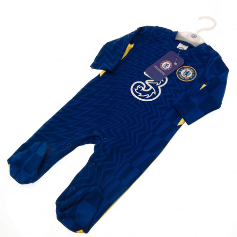 Chelsea FC Long Sleeved Baby Sleepsuit - Sleek Choice UK