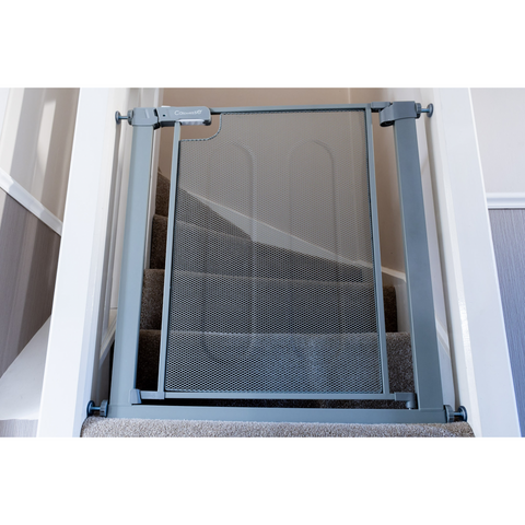Callowesse Metal Mesh Baby Stair Gate - Ash Grey