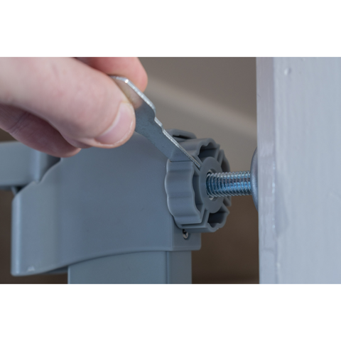 Callowesse Metal Mesh Baby Stair Gate - Ash Grey