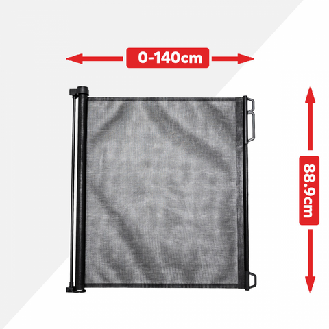 Callowesse Air Retractable Stair Safety Gate 0-140cm – Black