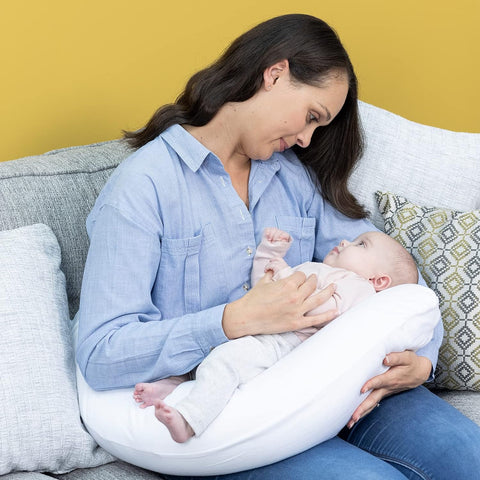 Dreamgenii Pregnancy Support and Feeding Pillow White - Sleek Choice UK