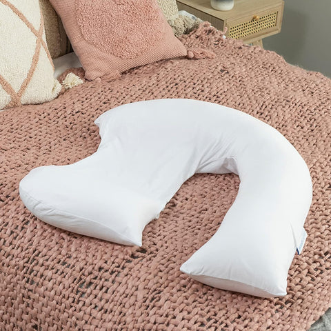 Dreamgenii Pregnancy Support and Feeding Pillow White - Sleek Choice UK